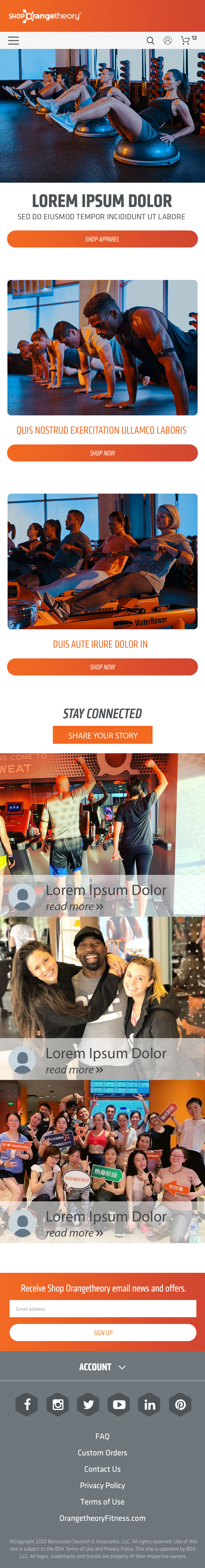 Shop Orangetheory Website – Nathan Motsinger Design