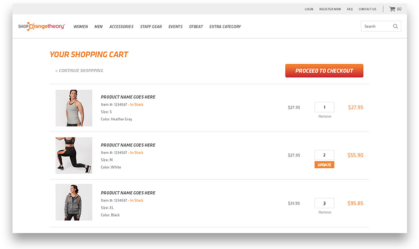 Shop Orangetheory Website – Nathan Motsinger Design